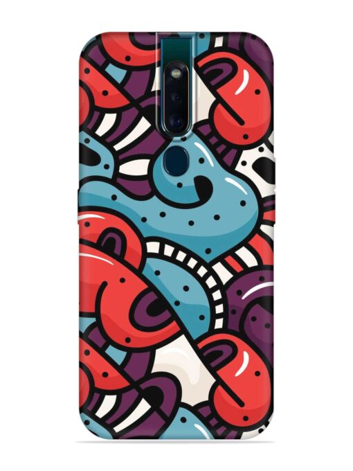 Seamless Backdrop Colorful Embossed Soft Silicone Case for Oppo F11 Pro Zapvi