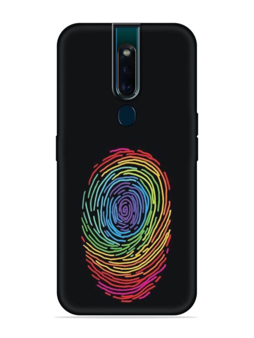 Fingerprint Of Thumb Art Embossed Soft Silicone Case for Oppo F11 Pro