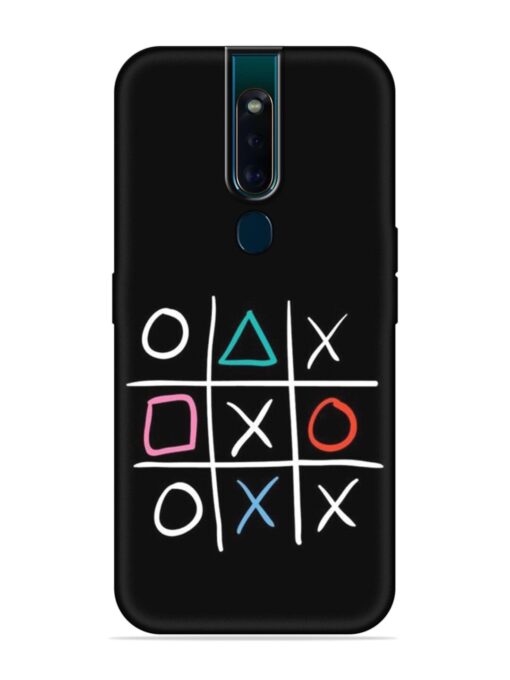 Super Neon Tic-Tac-Toe Embossed Soft Silicone Case for Oppo F11 Pro Zapvi