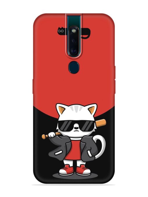 Cool Little Bear Cartoon Embossed Soft Silicone Case for Oppo F11 Pro Zapvi