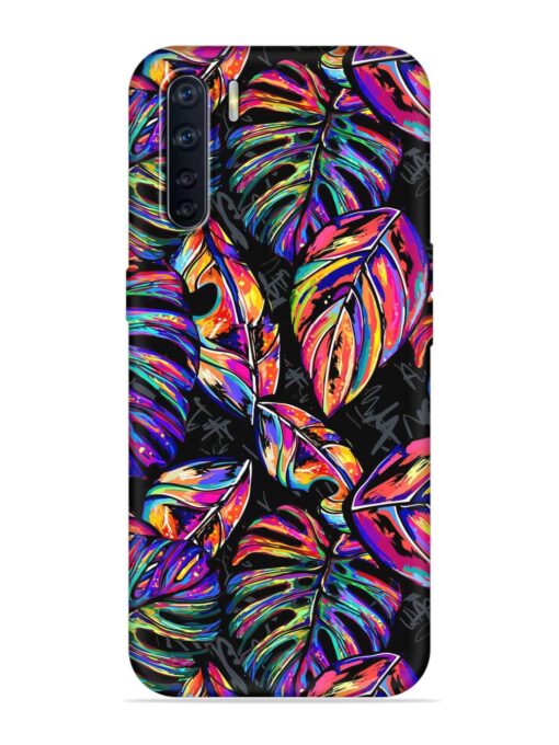 Tropical Seamless Vector Embossed Soft Silicone Case for Oppo F15 Zapvi