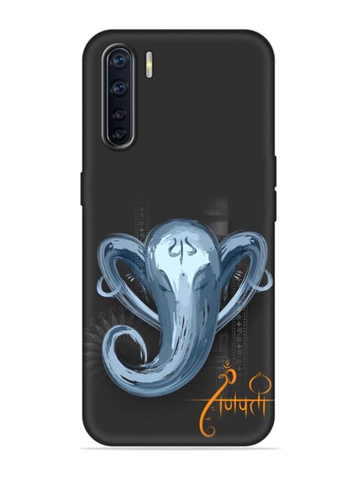 Illustration Lord Ganpati Embossed Soft Silicone Case for Oppo F15 Zapvi