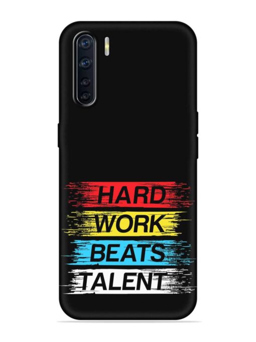 Hard Work Beats Embossed Soft Silicone Case for Oppo F15 Zapvi