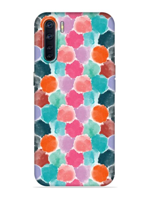 Colorful Seamless Pattern Embossed Soft Silicone Case for Oppo F15