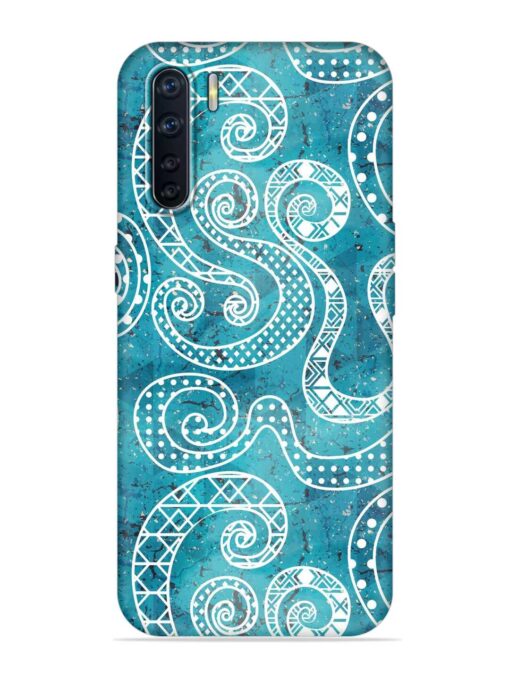 Vintage Curved Seamless Embossed Soft Silicone Case for Oppo F15 Zapvi