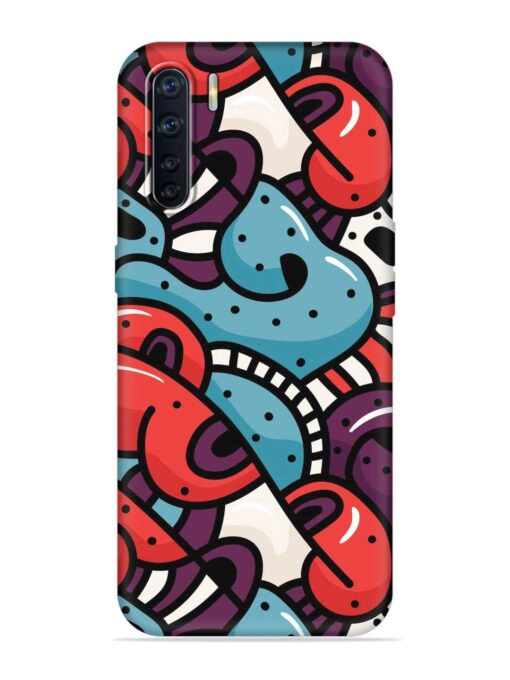 Seamless Backdrop Colorful Embossed Soft Silicone Case for Oppo F15 Zapvi