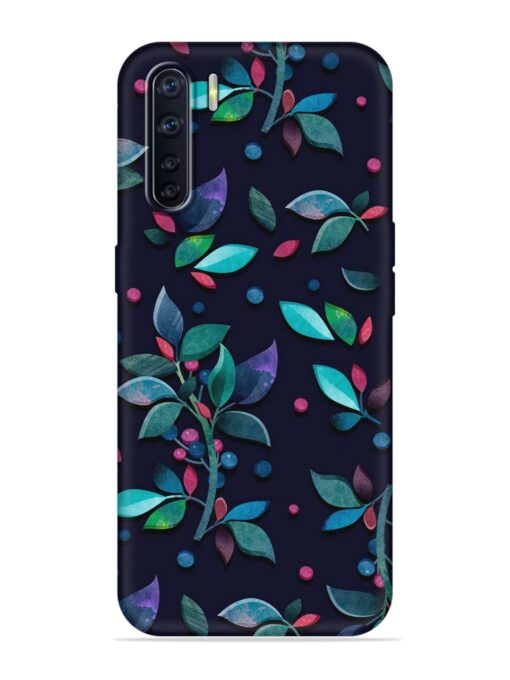 Decorative Watercolor Flower Embossed Soft Silicone Case for Oppo F15 Zapvi