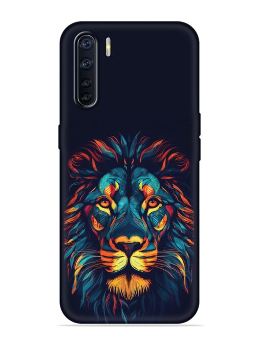 Colorful Lion Embossed Soft Silicone Case for Oppo F15