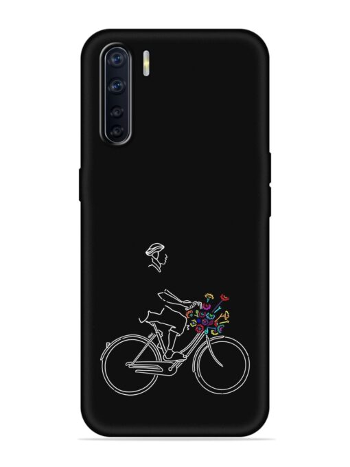 Minimalist Cycle Art Embossed Soft Silicone Case for Oppo F15 Zapvi