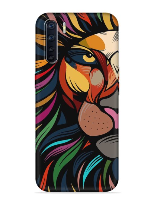 Trippy Lion Art Embossed Soft Silicone Case for Oppo F15 Zapvi