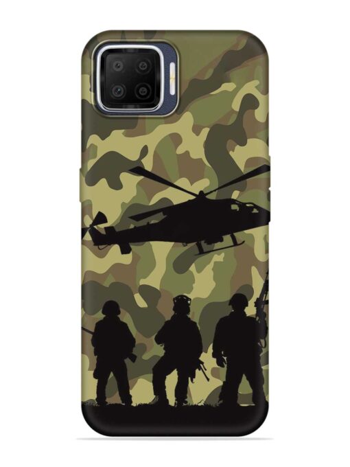 Army Heros Embossed Soft Silicone Case for Oppo F17 Zapvi