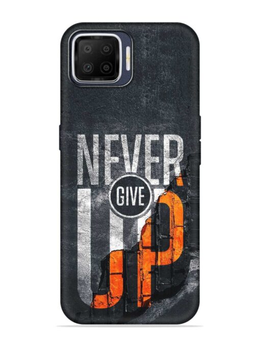 Never Give Up Embossed Soft Silicone Case for Oppo F17