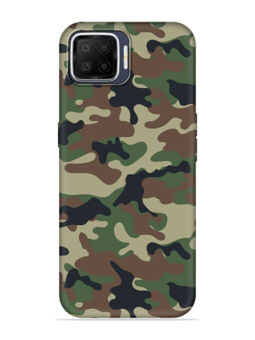 Army Military Camouflage Dark Green Embossed Soft Silicone Case for Oppo F17