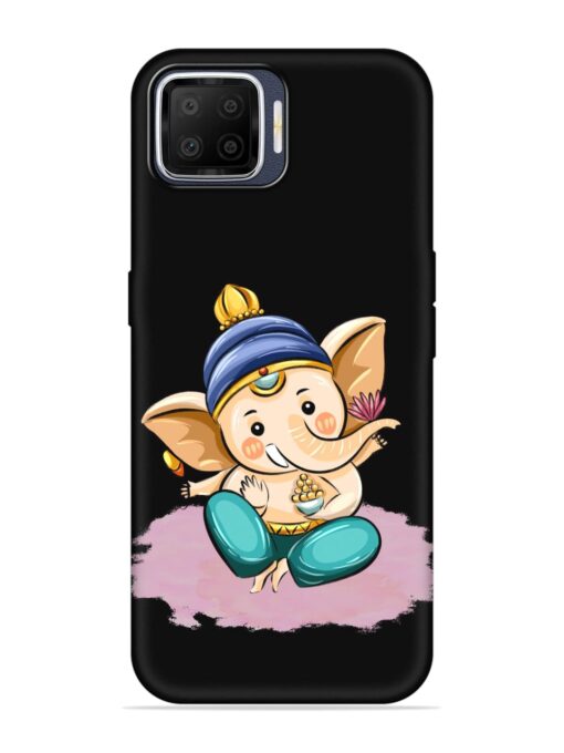 Bal Ganesh Vector Art Embossed Soft Silicone Case for Oppo F17