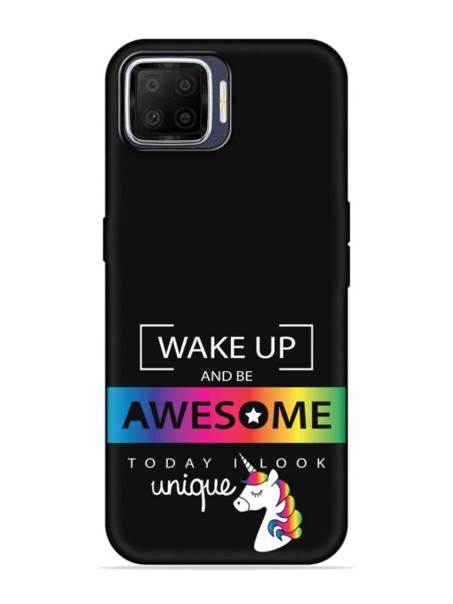 Inspirational Quote Unicorn Embossed Soft Silicone Case for Oppo F17 Zapvi