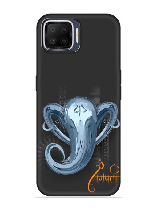 Illustration Lord Ganpati Embossed Soft Silicone Case for Oppo F17 Zapvi