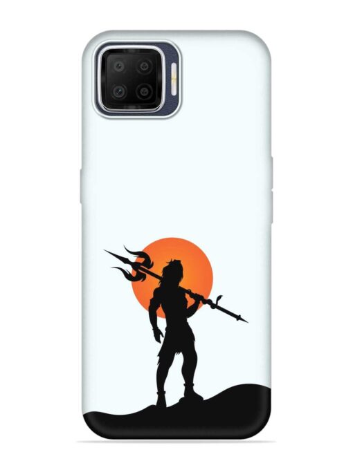 Lord Mahadev Trendy Embossed Soft Silicone Case for Oppo F17 Zapvi