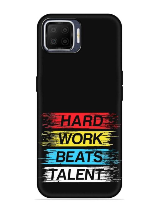 Hard Work Beats Embossed Soft Silicone Case for Oppo F17