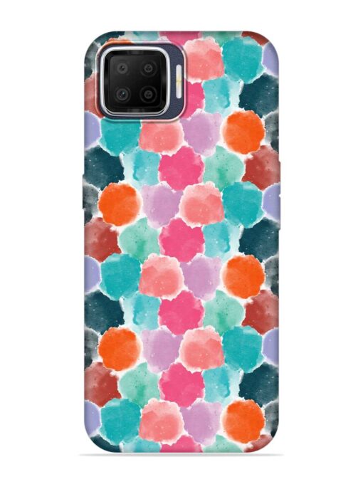 Colorful Seamless Pattern Embossed Soft Silicone Case for Oppo F17 Zapvi