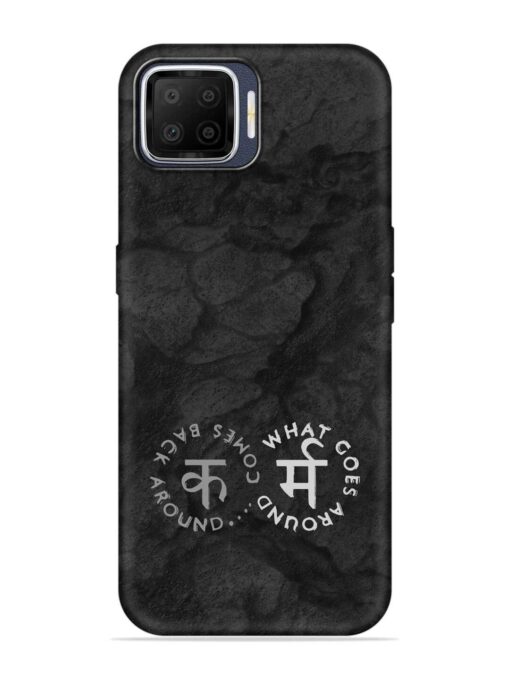 Karma Hindi Word Embossed Soft Silicone Case for Oppo F17 Zapvi