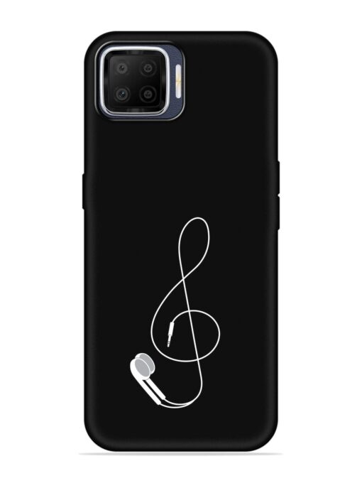 Music Earphone Vector Embossed Soft Silicone Case for Oppo F17