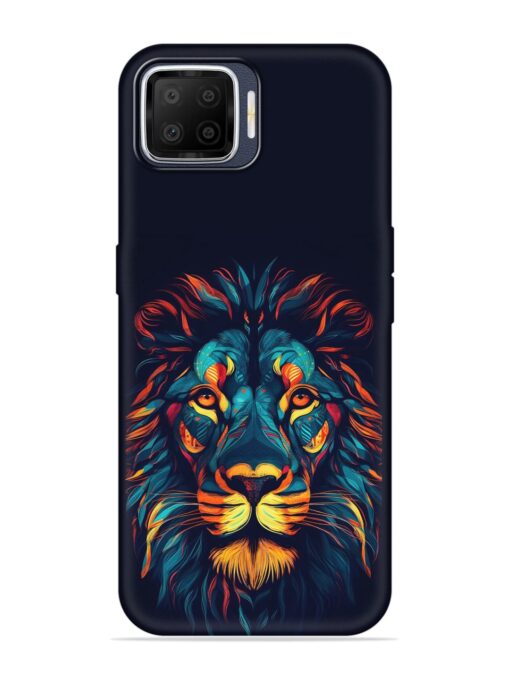 Colorful Lion Embossed Soft Silicone Case for Oppo F17 Zapvi