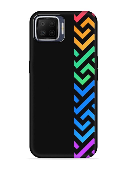 Colorshape Stripes Embossed Soft Silicone Case for Oppo F17 Zapvi