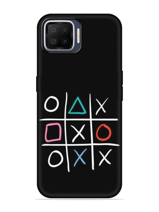 Super Neon Tic-Tac-Toe Embossed Soft Silicone Case for Oppo F17