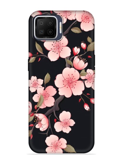 Cherry Blossom Embossed Soft Silicone Case for Oppo F17 Zapvi