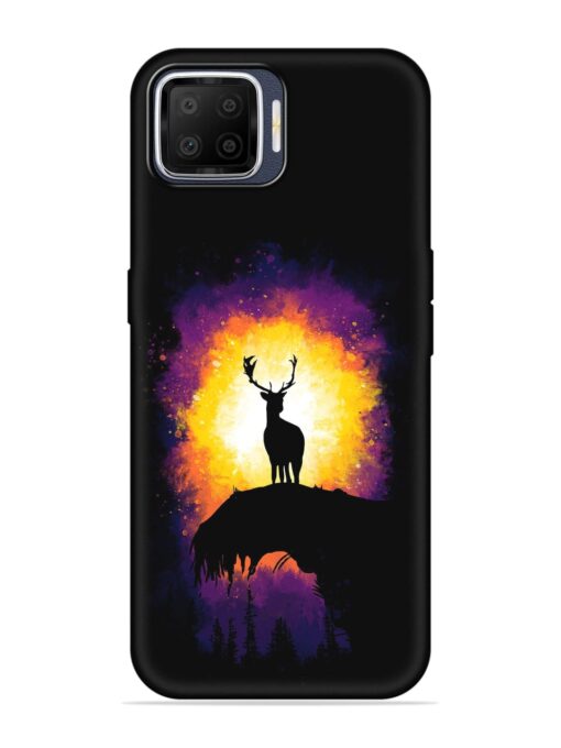 Elk Animal Art Embossed Soft Silicone Case for Oppo F17