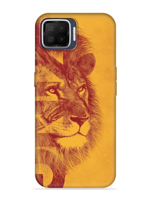 Gold Lion Crown Art Embossed Soft Silicone Case for Oppo F17 Zapvi