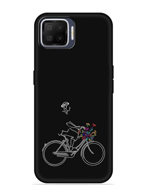 Minimalist Cycle Art Embossed Soft Silicone Case for Oppo F17