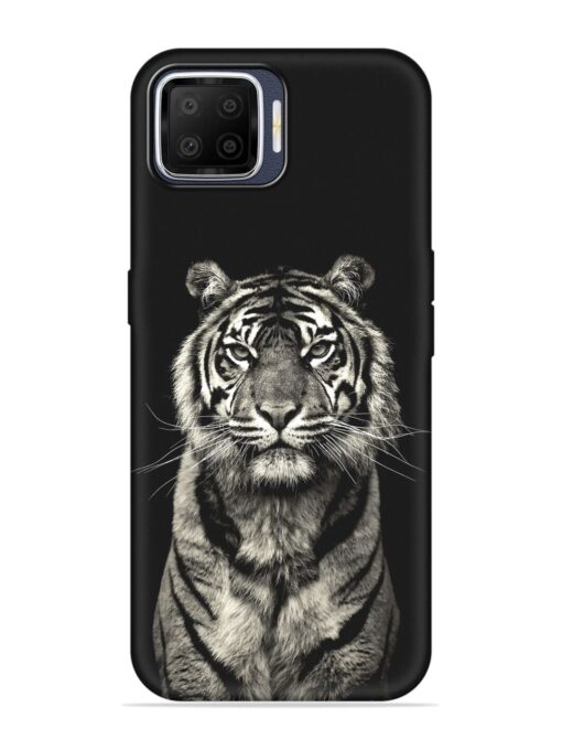 Tiger Art Embossed Soft Silicone Case for Oppo F17 Zapvi