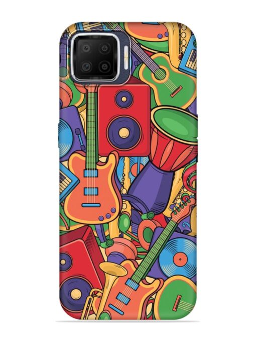 Colorful Music Art Embossed Soft Silicone Case for Oppo F17