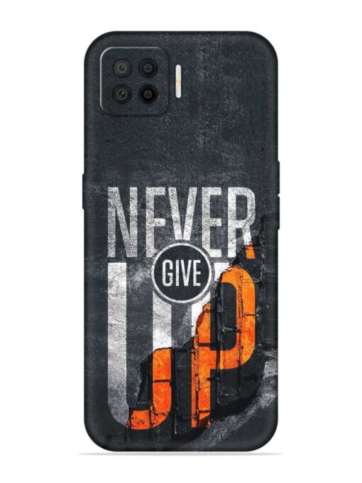 Never Give Up Embossed Soft Silicone Case for Oppo F17 Pro Zapvi