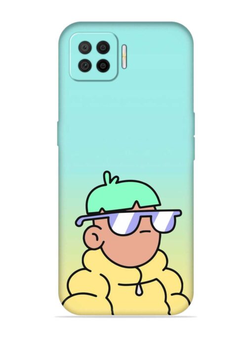 Doodles Cool Character Embossed Soft Silicone Case for Oppo F17 Pro Zapvi