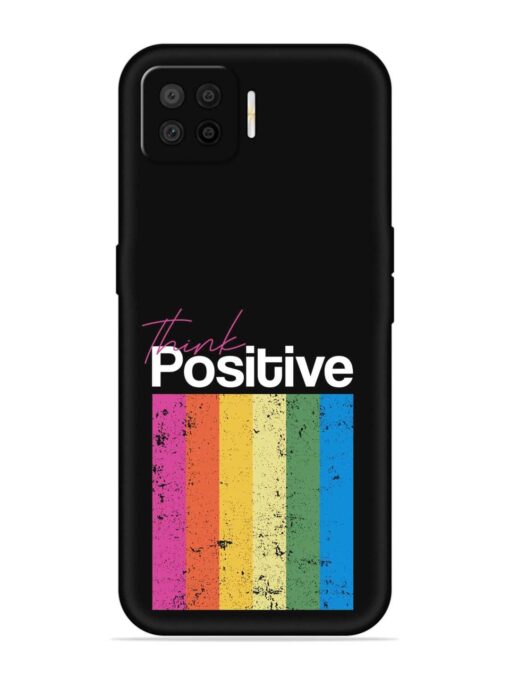 Think Positive Typography Embossed Soft Silicone Case for Oppo F17 Pro Zapvi