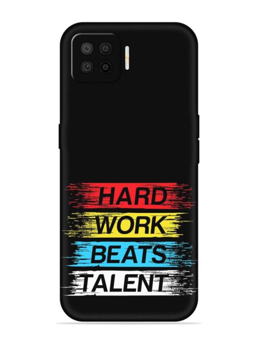 Hard Work Beats Embossed Soft Silicone Case for Oppo F17 Pro Zapvi