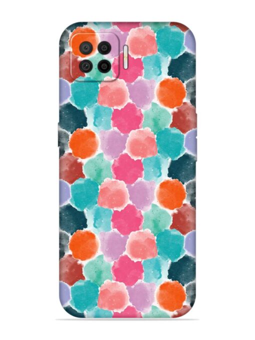 Colorful Seamless Pattern Embossed Soft Silicone Case for Oppo F17 Pro Zapvi