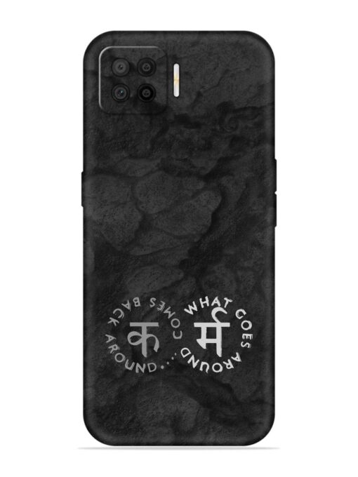 Karma Hindi Word Embossed Soft Silicone Case for Oppo F17 Pro Zapvi