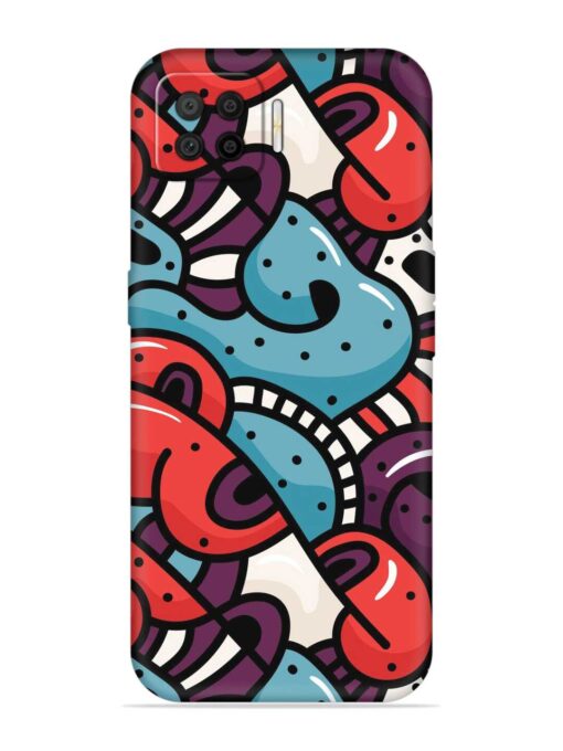 Seamless Backdrop Colorful Embossed Soft Silicone Case for Oppo F17 Pro Zapvi