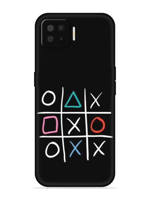 Super Neon Tic-Tac-Toe Embossed Soft Silicone Case for Oppo F17 Pro Zapvi