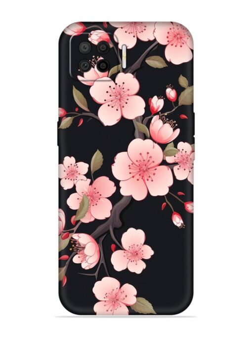 Cherry Blossom Embossed Soft Silicone Case for Oppo F17 Pro Zapvi