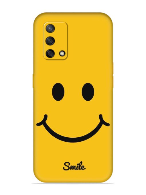 Yellow Smiley Embossed Soft Silicone Case for Oppo F19