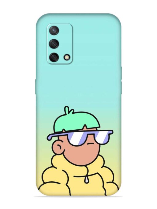 Doodles Cool Character Embossed Soft Silicone Case for Oppo F19