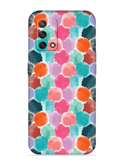 Colorful Seamless Pattern Embossed Soft Silicone Case for Oppo F19 Zapvi