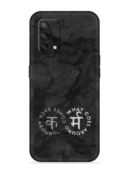 Karma Hindi Word Embossed Soft Silicone Case for Oppo F19 Zapvi