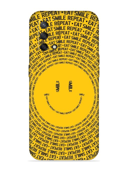 Smiley Embossed Soft Silicone Case for Oppo F19 Zapvi