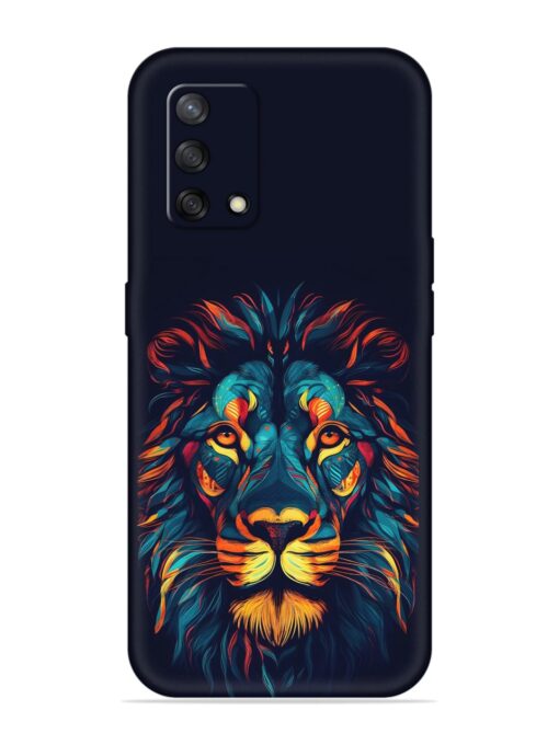 Colorful Lion Embossed Soft Silicone Case for Oppo F19 Zapvi