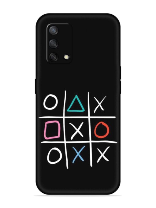 Super Neon Tic-Tac-Toe Embossed Soft Silicone Case for Oppo F19 Zapvi